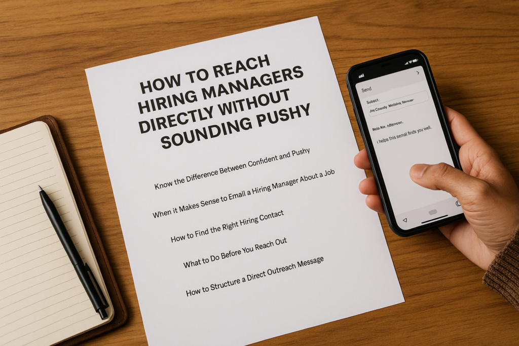 How to Reach Hiring Managers Directly Without Sounding Pushy