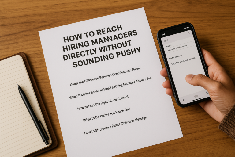 How to Reach Hiring Managers Directly Without Sounding Pushy